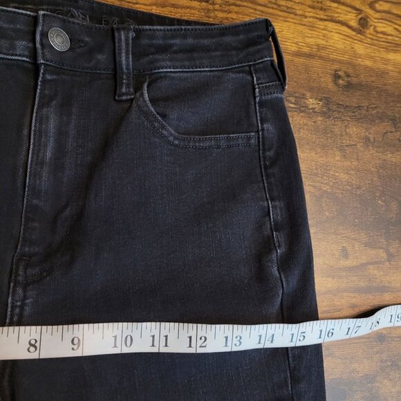 American Eagle 8 R Jegging Super Hi Rise 360 Next Level Stretch Black Wash - Picture 8 of 12